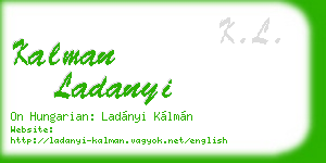 kalman ladanyi business card